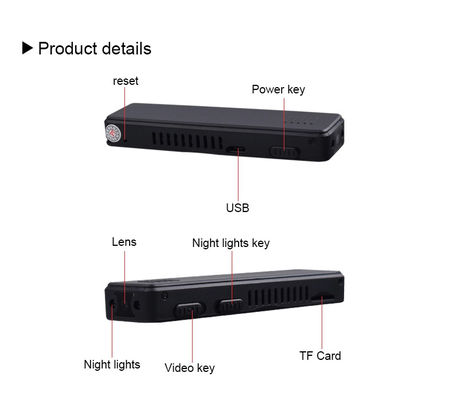 الأشعة تحت الحمراء البسيطة DV WIFI 1080P 32GB جاسوس كاميرا خفية على شكل قلم